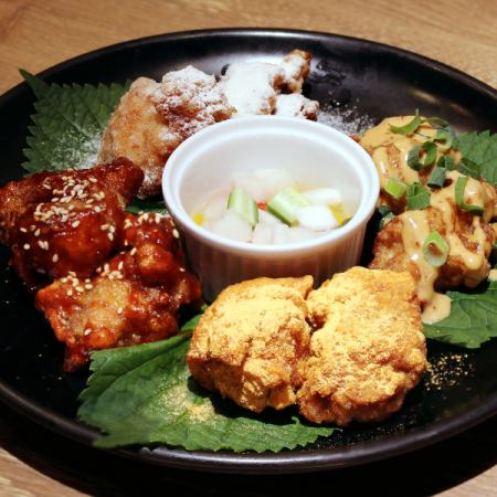 4種の韓国チキン盛合せ