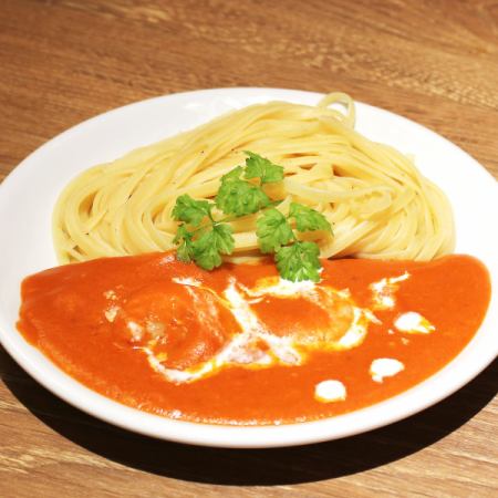 海老のトマトクリームパスタ