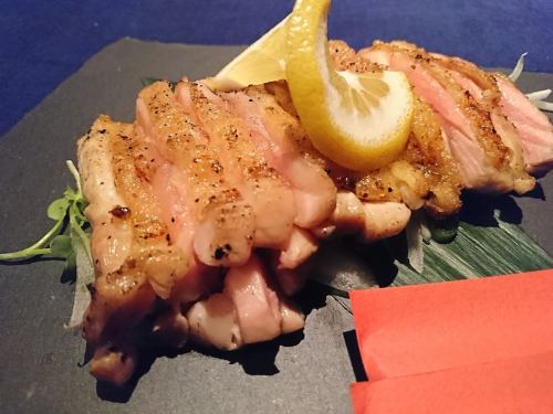 Rare roasted Hakata free-range chicken thigh