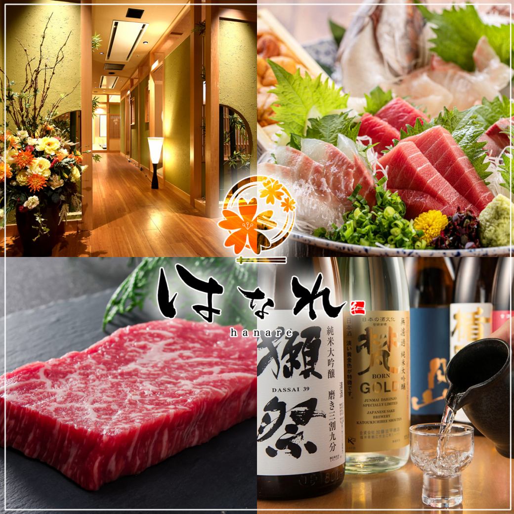 《1 minute walk from Umeda Station》Private space x top quality meat x private room izakaya