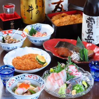 【2H飲み放題付】先付けから始まり、旬のお造りや名物タレかつまで堪能《全10品/5,500円》