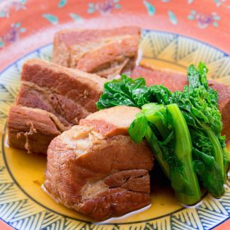 豚の角煮／あさり酒蒸し／あさりバター蒸し