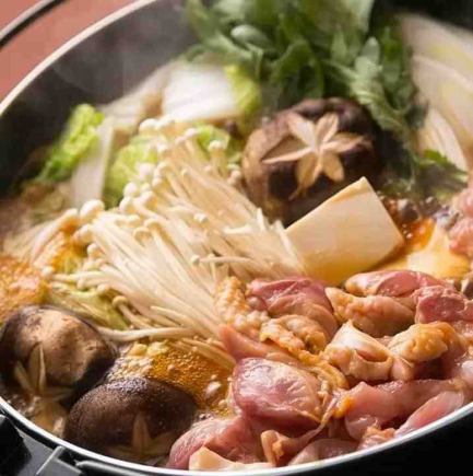 《宴会時間120分》【飲み放題付】4種から選ぶお鍋・鶏刺身など『選べる鍋宴会コース』＜5品＞