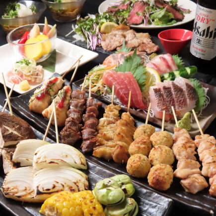 ウルフの女子会コース【3H飲み放題付】炭火焼き・チキン南蛮・デザート2種等全10品3500円(税込)