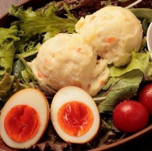 Potato salad with boiled egg