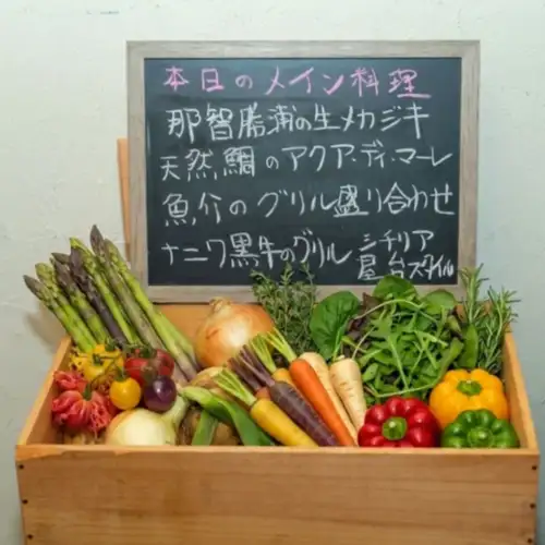 Selecting the finest ingredients and creating a dish for the day.