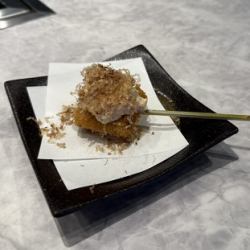 子持ち昆布の串揚げ