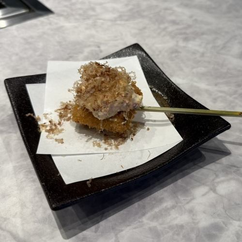 子持ち昆布の串揚げ