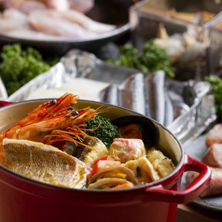 [Welcome/farewell party] [Seafood hot pot party plan] 8 dishes in total ◎ Popular seafood hot pot and 2 desserts included 4,000 yen