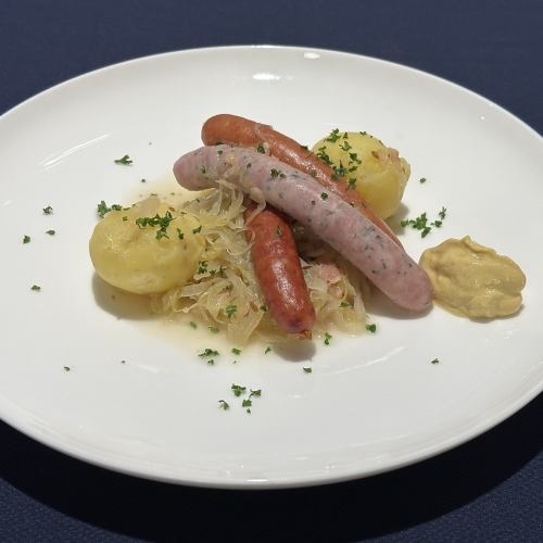 Three types of sausage