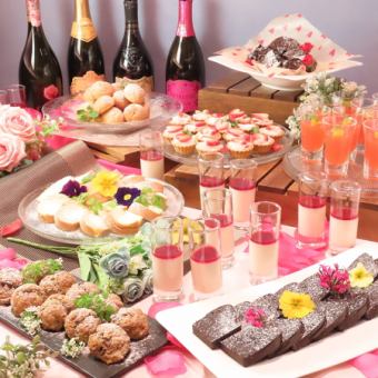 【2/7~2/23】【평일 한정 Lunch】 건강 샐러드 & 발렌타인 디저트 뷔페 1,800엔