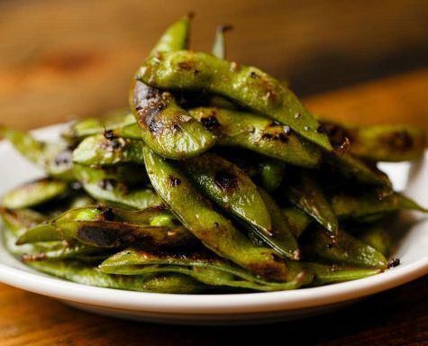 Grilled edamame garlic