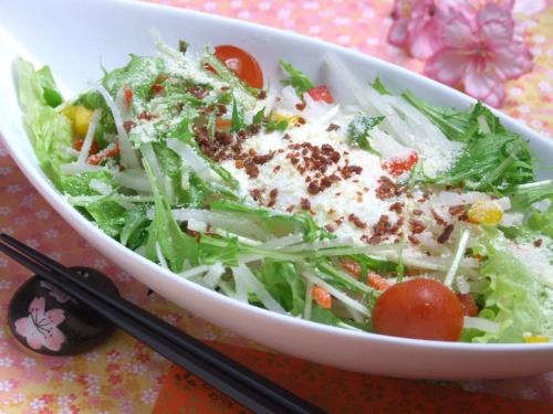 8종의 야채와 온천 계란 시저 샐러드(2인분)