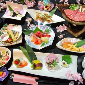 Night-only "Oga Course with 90 minutes all-you-can-drink" 6,000 yen! Individual Kaiseki with Hida beef and seasonal ingredients. Same-day reservations accepted.