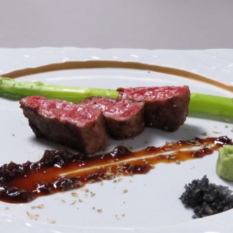 黒毛和牛ランプのステーキ