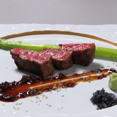 黒毛和牛ランプのステーキ