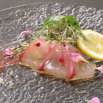 天然カンパチのカルパッチョ