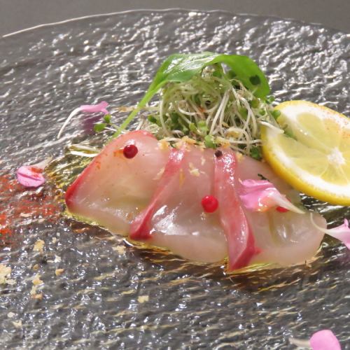 天然カンパチのカルパッチョ