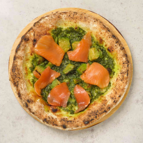 10円サーモンとアボガドジェノベーゼ