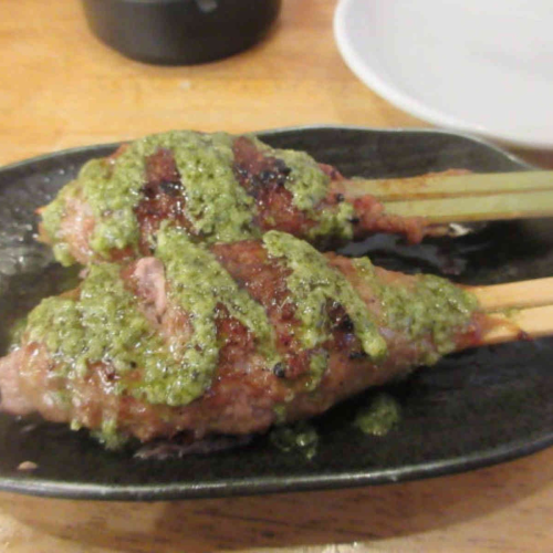 バジルつくね串