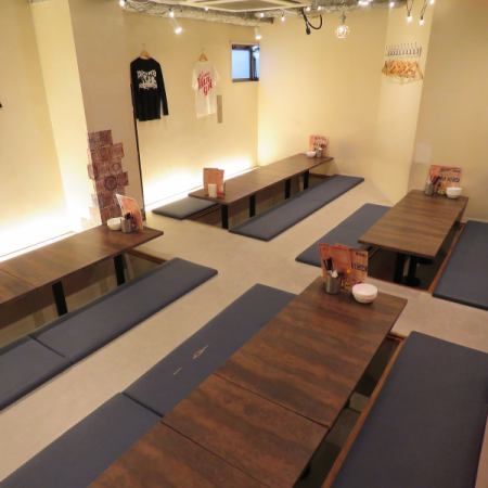 【掘りごたつ座敷席】団体様40名様までご利用できます!! プロジェクター完備していますので歓送迎会&パーティー利用にも最適☆