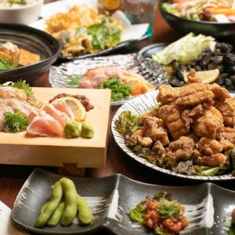 【人気No.1万喜コース】お料理10品120分飲み放題付き からあげ食べ放題付!4000円