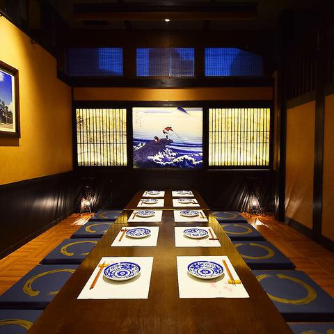 私人房间最多可容纳2人◎在成人日式空间举办宴会