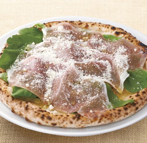 Neapolitan type uncured ham and arugula