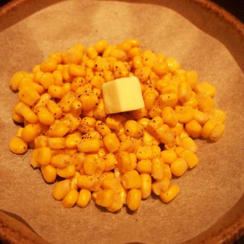 Corn butter fried bean paste