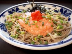 明太とろろ蕎麦・うどん(温・冷)