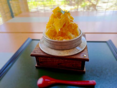 Tropical mango shaved ice