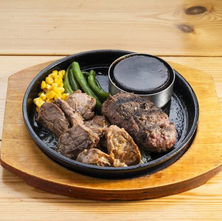 やわらかヒレカットステーキ(80g)&黒毛和牛100%ブッチャーズハンバーグ(90g)