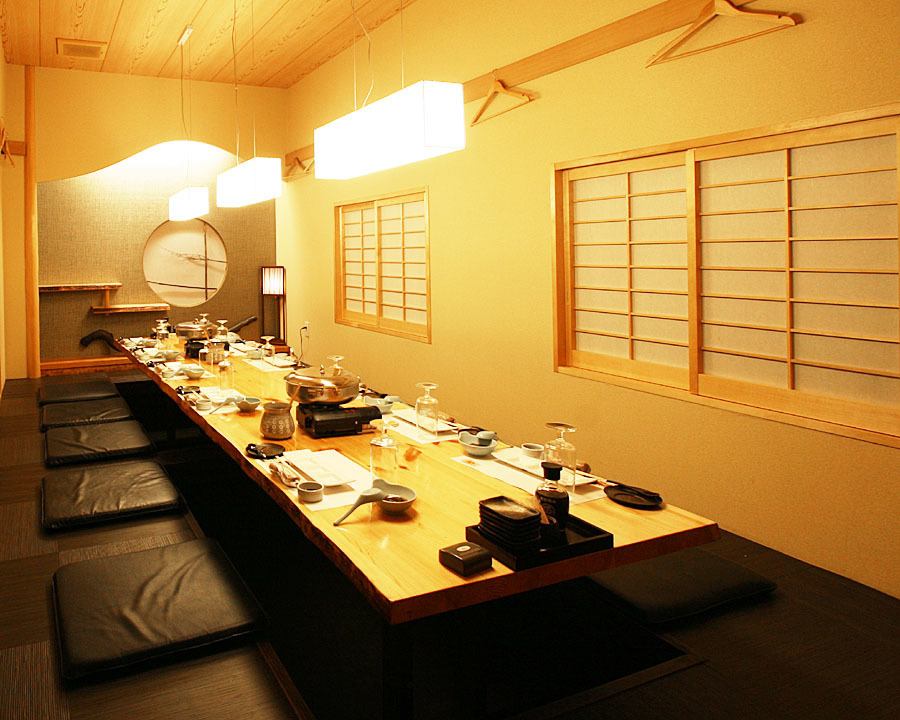 A large number of private rooms with hori-kotatsu are available! Accommodates up to 60 people