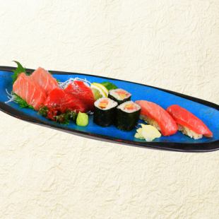 【生吃藍鰭鮪魚套餐】標準7道菜品含無限暢飲6,000日圓（含稅）