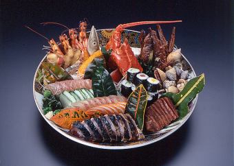【土佐の宴コース】Gコース『皿鉢と鯨のハリハリ鍋』(料理のみ)