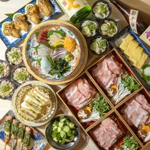 岡山名物ピーチポークしゃぶしゃぶ!豪華刺身5種盛り!お料理10品 +120分飲放付7000円⇒6000円