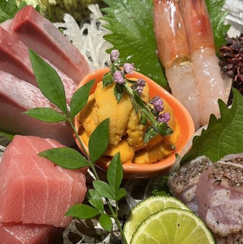 Carefully selected fresh fish sashimi!