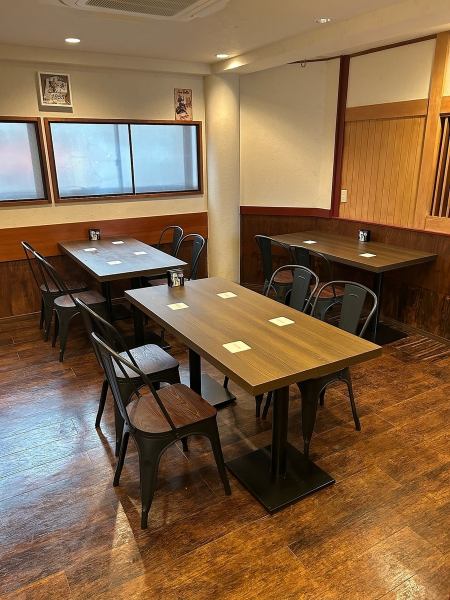 Spacious table seating on the second floor