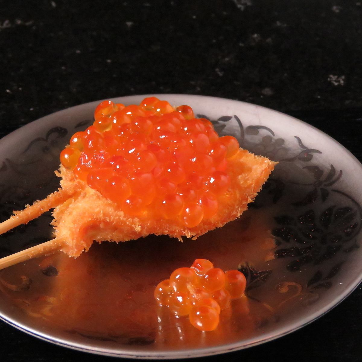 “旬”にこだわった創作串揚げ。その季節美味しいものを贅沢