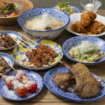 【适合多人聚餐或小聚，含羊排】12道菜，羊肉分量足，4500日元