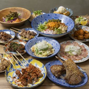 【今天想尽情享用羊肉的顾客：高级套餐】共15道菜，5500日元