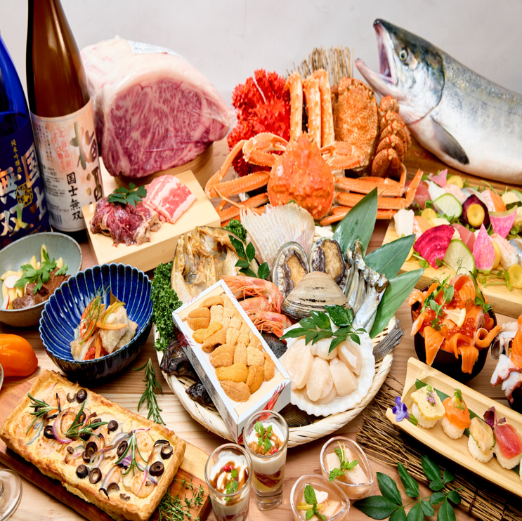120分蟹食べ放題＋飲み放題付のコースが一番人気！宴会も大歓迎!