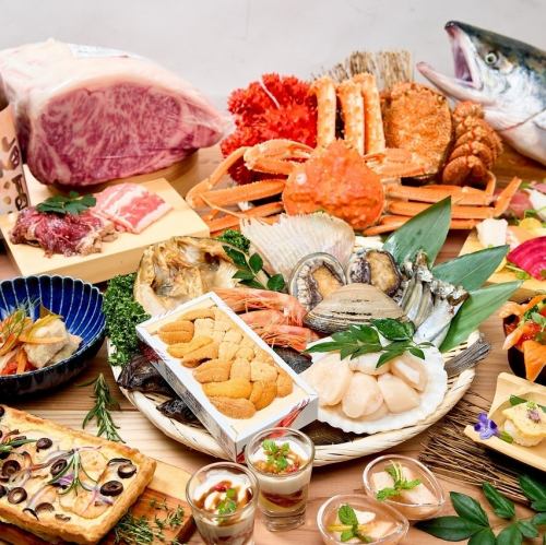 [Enjoy the seasons!] The charm of Hokkaido! All-you-can-eat buffet course
