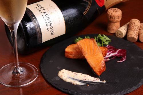 Marinated smoked salmon