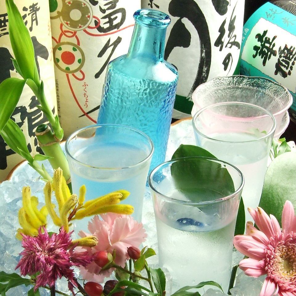 季節の香りを感じる日本酒…全国の銘酒は１杯350円～ご提供　