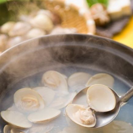 [Monday-Thursday only!] 8 dishes including 3 kinds of sashimi and clam shabu-shabu! 120 minutes of all-you-can-drink ¥5,000 ⇒ ¥4,500