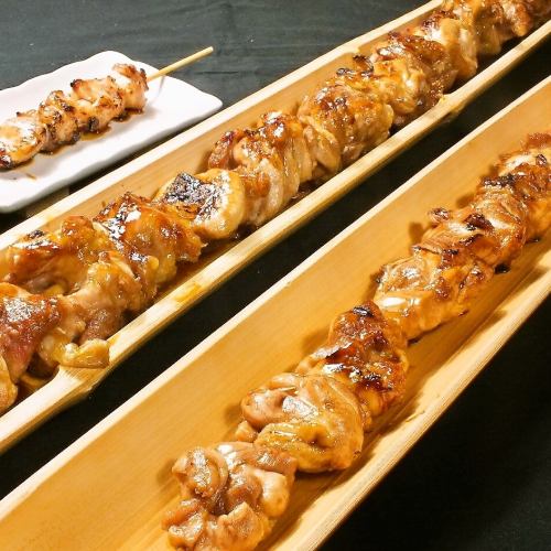 A yakitori menu where you can enjoy a traditional sauce that has been in business for 90 years!
