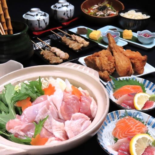 【10月～】新潟名物！半身揚げハーフや焼き鳥など全9品＋100分飲み放題7000円(税込)