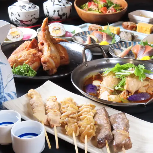 【7月～】新潟名物！半身揚げや焼き鳥3種付全9品＋100分飲み放題7000円(税込)
