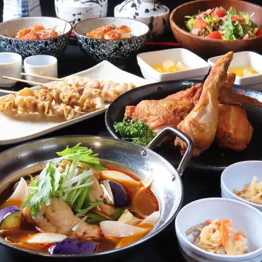 【7月~】新潟名物!半身揚げ付き全8品+100分飲み放題6000円(税込)